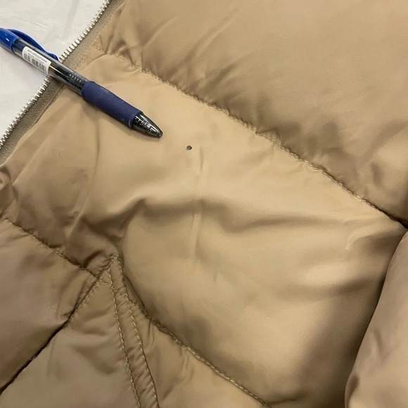 Rice Sportswear  Vintage Tan Bomber Coat With Detachable Puffer Vest - Picture 16 of 16